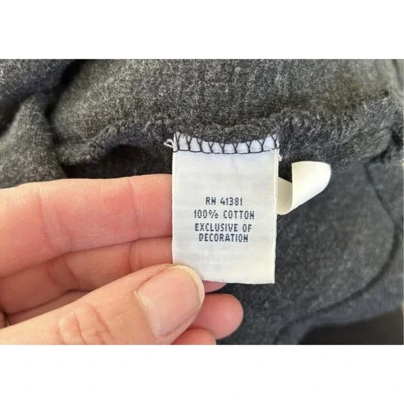 Men's VTG Polo Ralph Lauren Pullover Quarter Zip Button Size XL Charcoal Gray - Picture 6 of 9